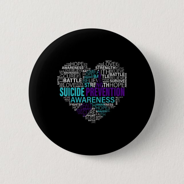 Badge Rond 5 Cm Lutter contre le suicide Lutter contre l'espoir Un (Devant)