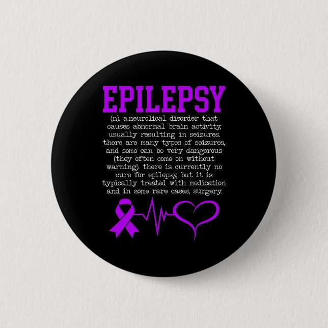Badge Rond 5 Cm Lutter contre l'épilepsie Épileptique Mois de sens (Devant)