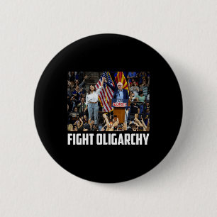 Badge Rond 5 Cm Lutter Contre L'Oligarchie Bernie Sanders Et Aoc N