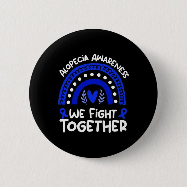 Badge Rond 5 Cm Lutter ensemble pour la sensibilisation à l'alopéc (Devant)