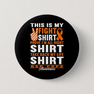 Badge Rond 5 Cm Lutter I Dystrophie Réflexe Syndrome De Douleur Ts