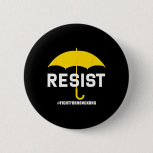 Badge Rond 5 Cm Lutter Pour Hong Kong Chemise Non Aux Protes D'Ext