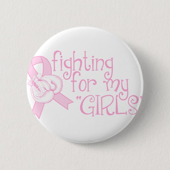 Badge Rond 5 Cm Lutter pour mes filles (Devant)