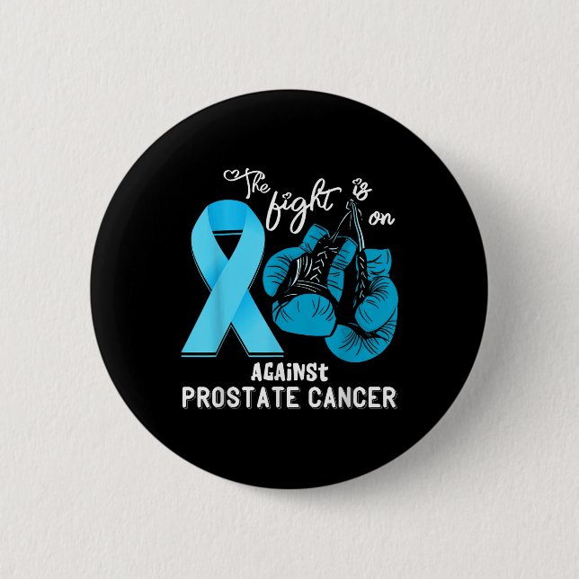 Badge Rond 5 Cm Lutter Soutien Cancer de la prostate Guerrier Pros (Devant)