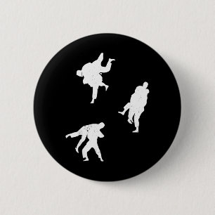 Badge Rond 5 Cm lutteur de Jiu Jitsu brésilien - Jiu Jitsu martial