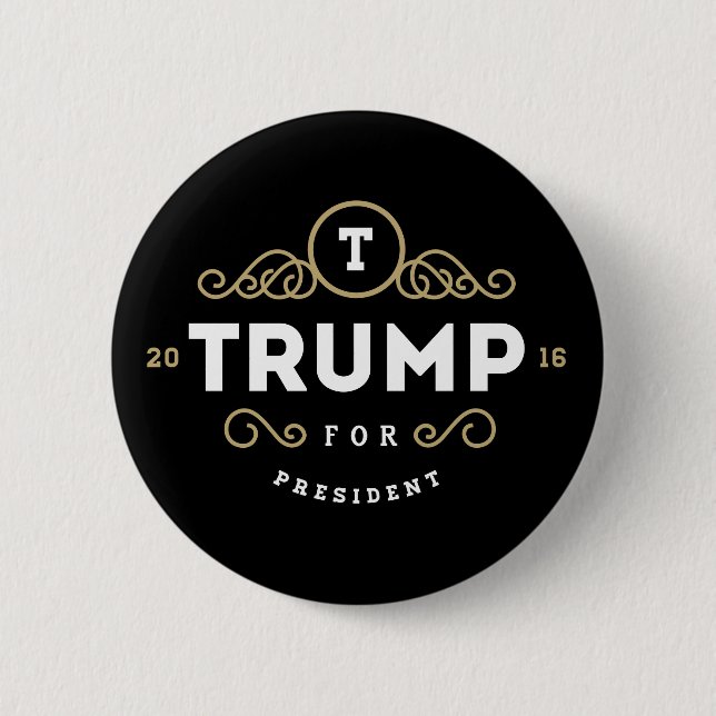 Badge Rond 5 Cm Luxe de Donald Trump (Devant)