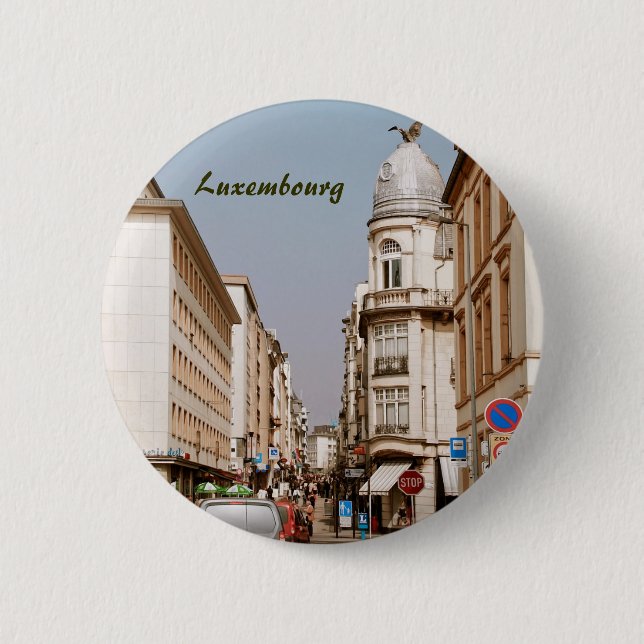 Badge Rond 5 Cm Luxembourg (Devant)