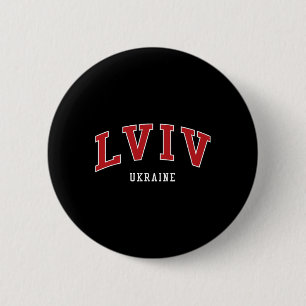 Badge Rond 5 Cm Lviv Ukraine Collège Style Universitaire