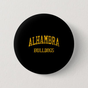 Badge Rond 5 Cm Lycée Alhambra High School Hs Martinez Ca Vintage 
