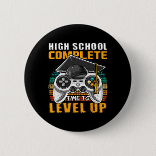Badge Rond 5 Cm Lycée Complet Vidéo Jeu Diplôme Supérieur