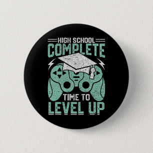 Badge Rond 5 Cm Lycée Durée Complète Pour Niveau Jeu Vidéo G