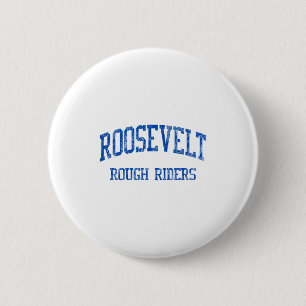 Badge Rond 5 Cm Lycée Roosevelt Hs Washington Dc Vintage Spo
