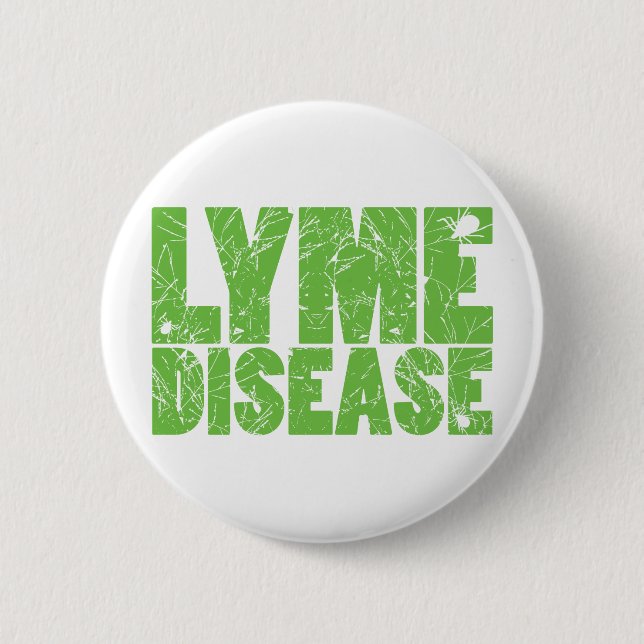 Badge Rond 5 Cm Lyme verdissent la conception "de la maladie de (Devant)