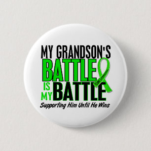 Badge Rond 5 Cm Lymphome ma bataille trop 1 petit-fils