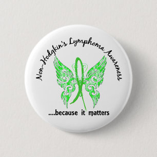 Badge Rond 5 Cm Lymphome non Hodgkinien du papillon 6,1 grunges de