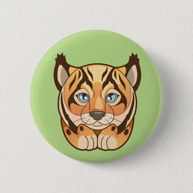 Badge Rond 5 Cm lynx (Devant)