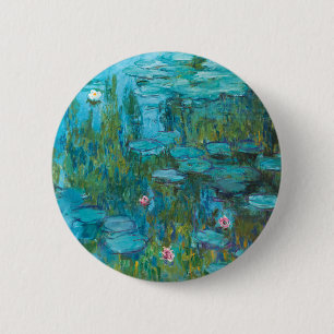 Badge Rond 5 Cm Lys d'eau par Claude Monet