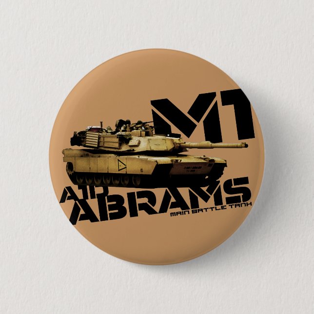 Badge Rond 5 Cm M1 Abrams (Devant)