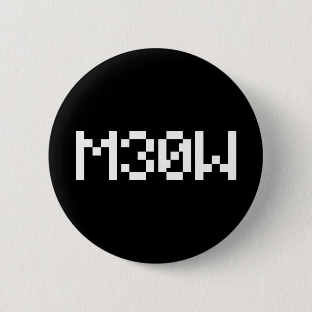 Badge Rond 5 Cm M30W [Leetspeak Animal Sounds] (Devant)