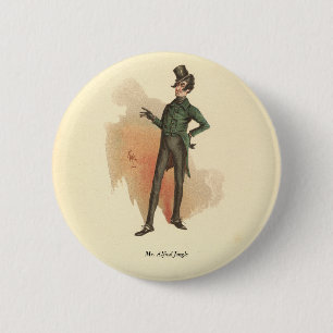 Badge Rond 5 Cm M. Alfred Jingle du Pickwick Papers