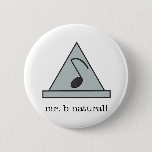 Badge Rond 5 Cm M. b naturel ! bouton (Devant)