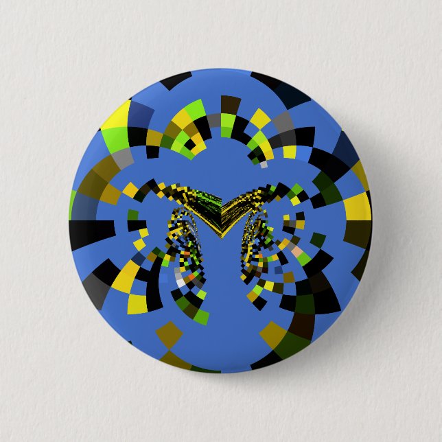 Badge Rond 5 Cm M Bleu (Devant)