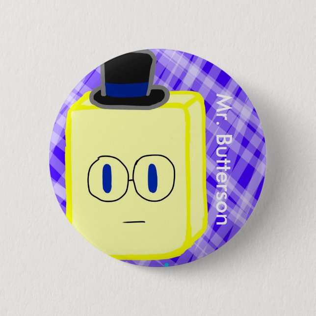 Badge Rond 5 Cm M. Butterson Button (Devant)