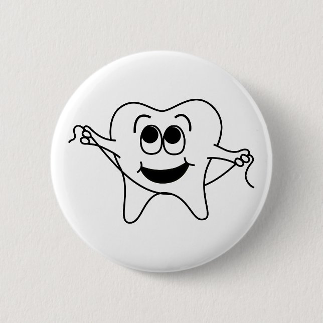 Badge Rond 5 Cm M. Happy Tooth (Devant)