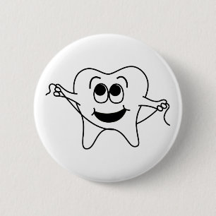 Badge Rond 5 Cm M. Happy Tooth