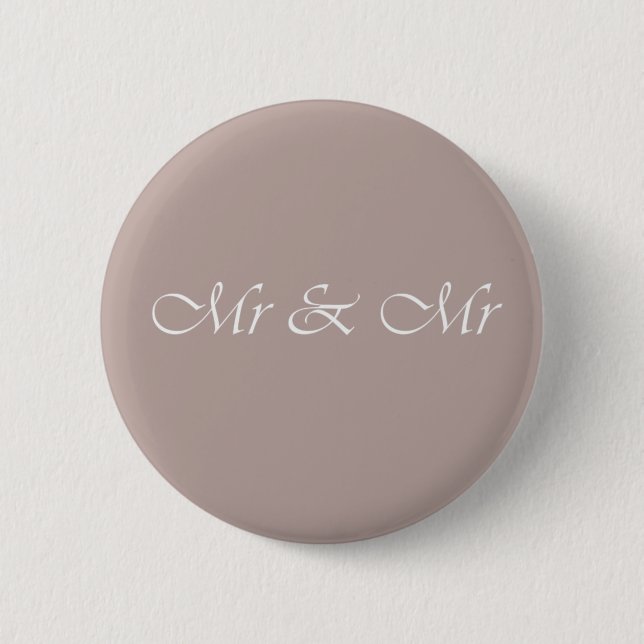 Badge Rond 5 Cm M. & M. Typographie Beige (Devant)