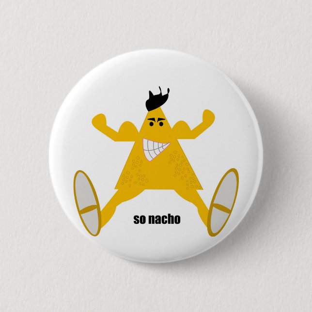 Badge Rond 5 Cm M. Macho Nacho (Devant)