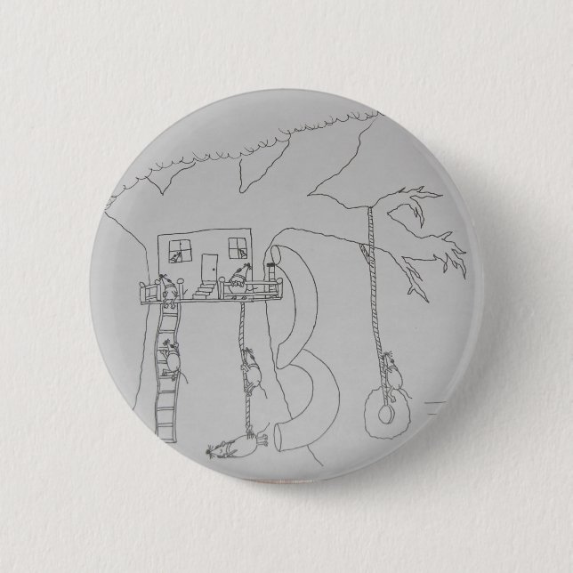 Badge Rond 5 Cm M. Mouse Treehouse (Devant)