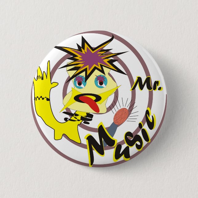 Badge Rond 5 Cm M. Music (Devant)