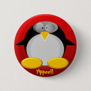 Badge Rond 5 Cm M. Penguin ...... hourra ! !