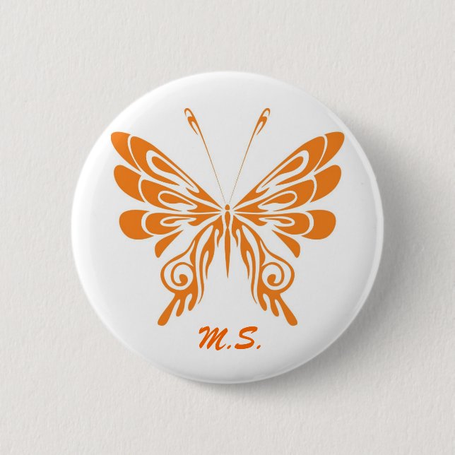 Badge Rond 5 Cm M.S. Papillon (Devant)