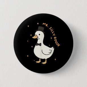 Badge Rond 5 Cm M. Silly Goose Groom Sera Mariage Groom Groom Mat