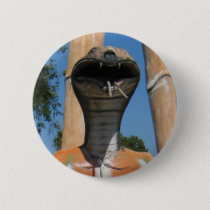 Badge Rond 5 Cm M. Snake AKA Cobra Head ... Enfer bouddhiste