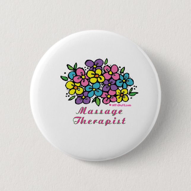 Badge Rond 5 Cm M Thérapeute Blooms (Devant)