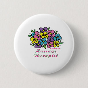 Badge Rond 5 Cm M Thérapeute Blooms