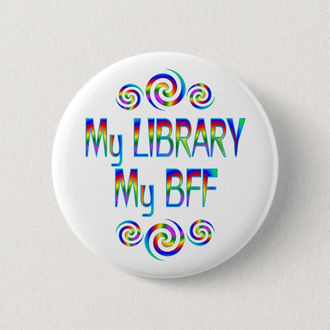 Badge Rond 5 Cm Ma bibliothèque BFF (Devant)