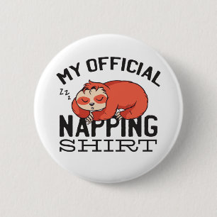 Badge Rond 5 Cm Ma chemise de sieste officielle - Lazy sombrer Slo