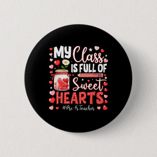 Badge Rond 5 Cm Ma classe est pleine de cœurs gentils Enseignante