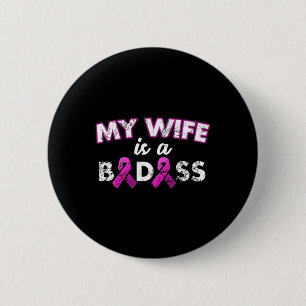 Badge Rond 5 Cm Ma Femme Est Une Sensibilisation Au Cancer Du Sein