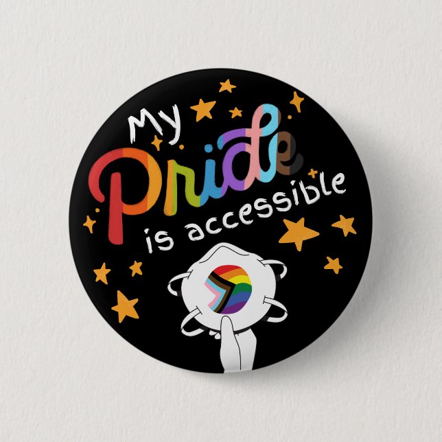 Badge Rond 5 Cm Ma Fierté Est Accessible (Devant)