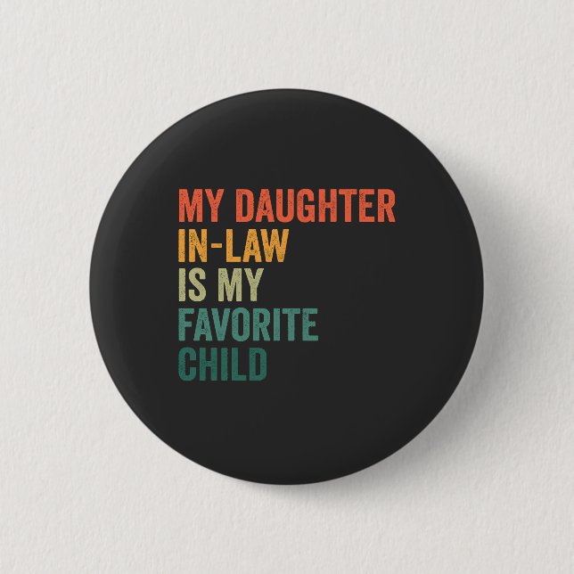 Badge Rond 5 Cm Ma fille en droit est mon cadeau préféré enfant ré (Devant)
