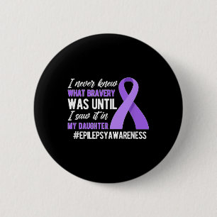 Badge Rond 5 Cm Ma fille Épilepsie Guerrière Mère Épilepsie
