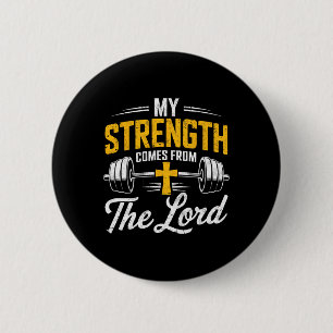Badge Rond 5 Cm Ma Force Provient Du Seigneur Bible Christian Gy