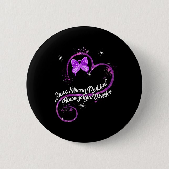 Badge Rond 5 Cm Ma forte résistance à la fibromyalgie (Devant)