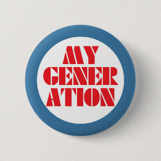 Badge Rond 5 Cm Ma génération 1960 Buttomn