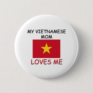 Badge Rond 5 Cm Ma maman de Vietnamien m'aime